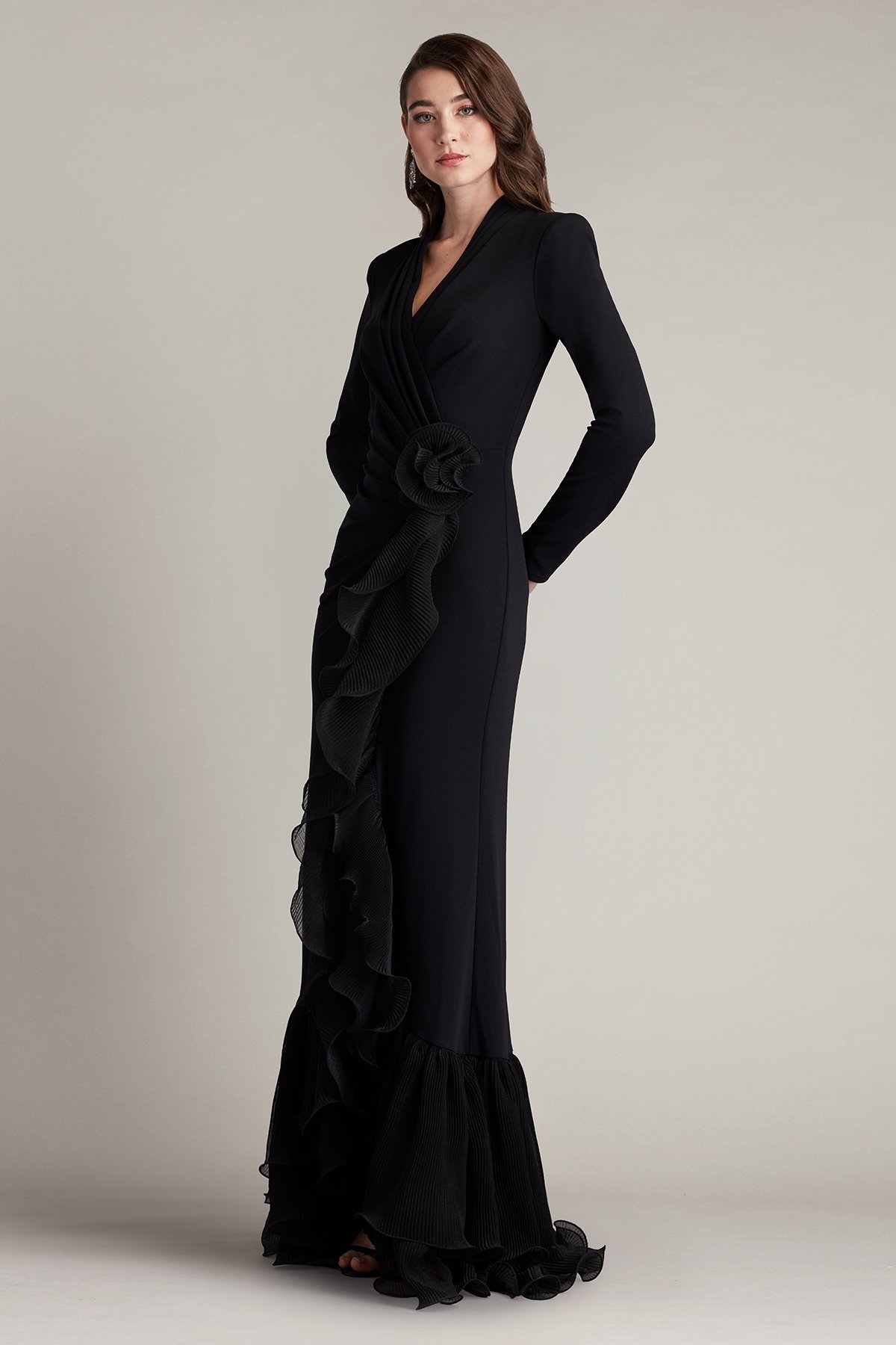 Malone Cascading Ruffle Gown