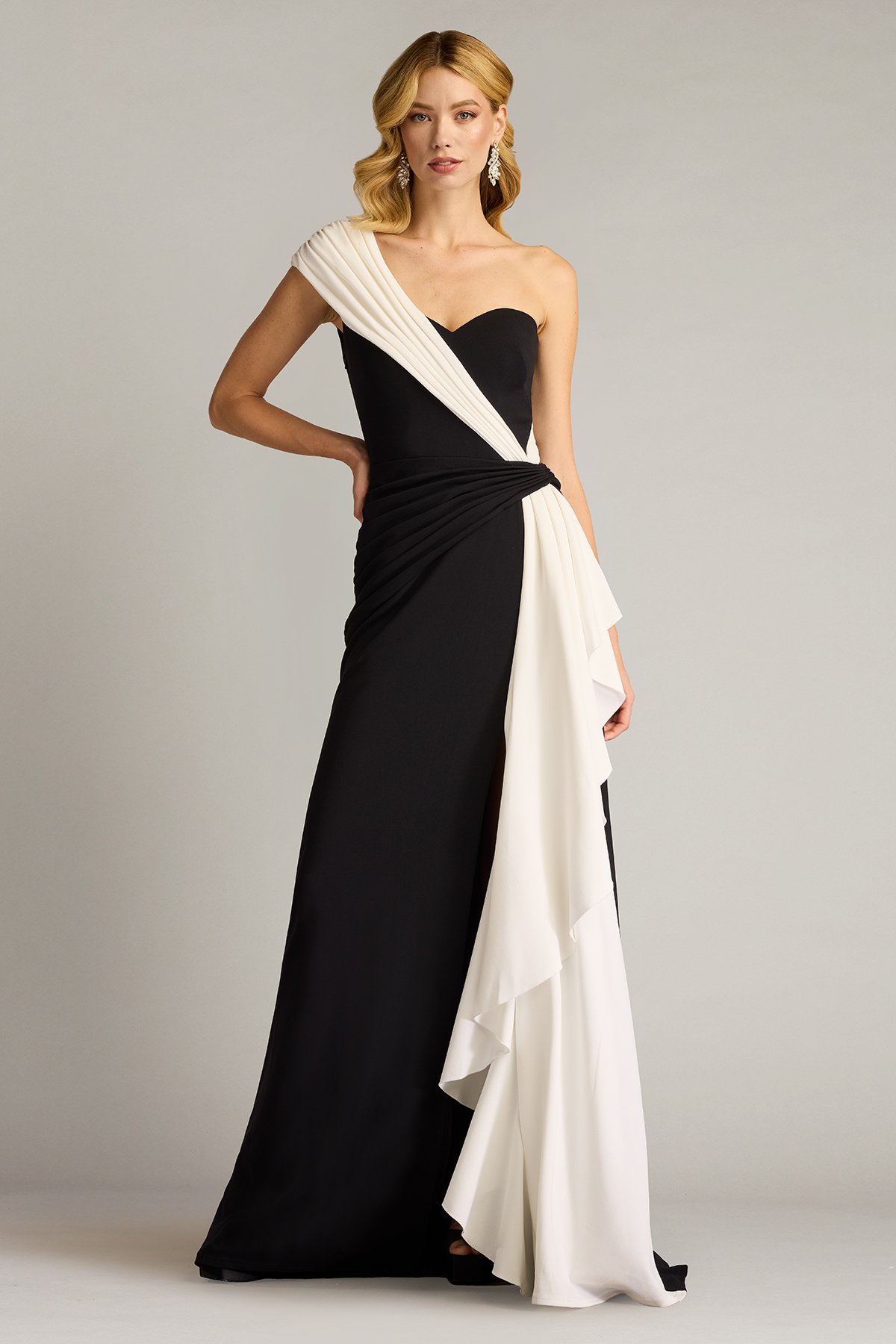 Lune Waterfall Sash Gown