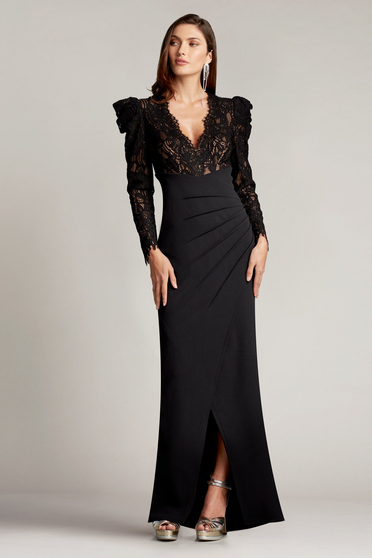 Marshal Crepe Lace Gown Tadashi Shoji