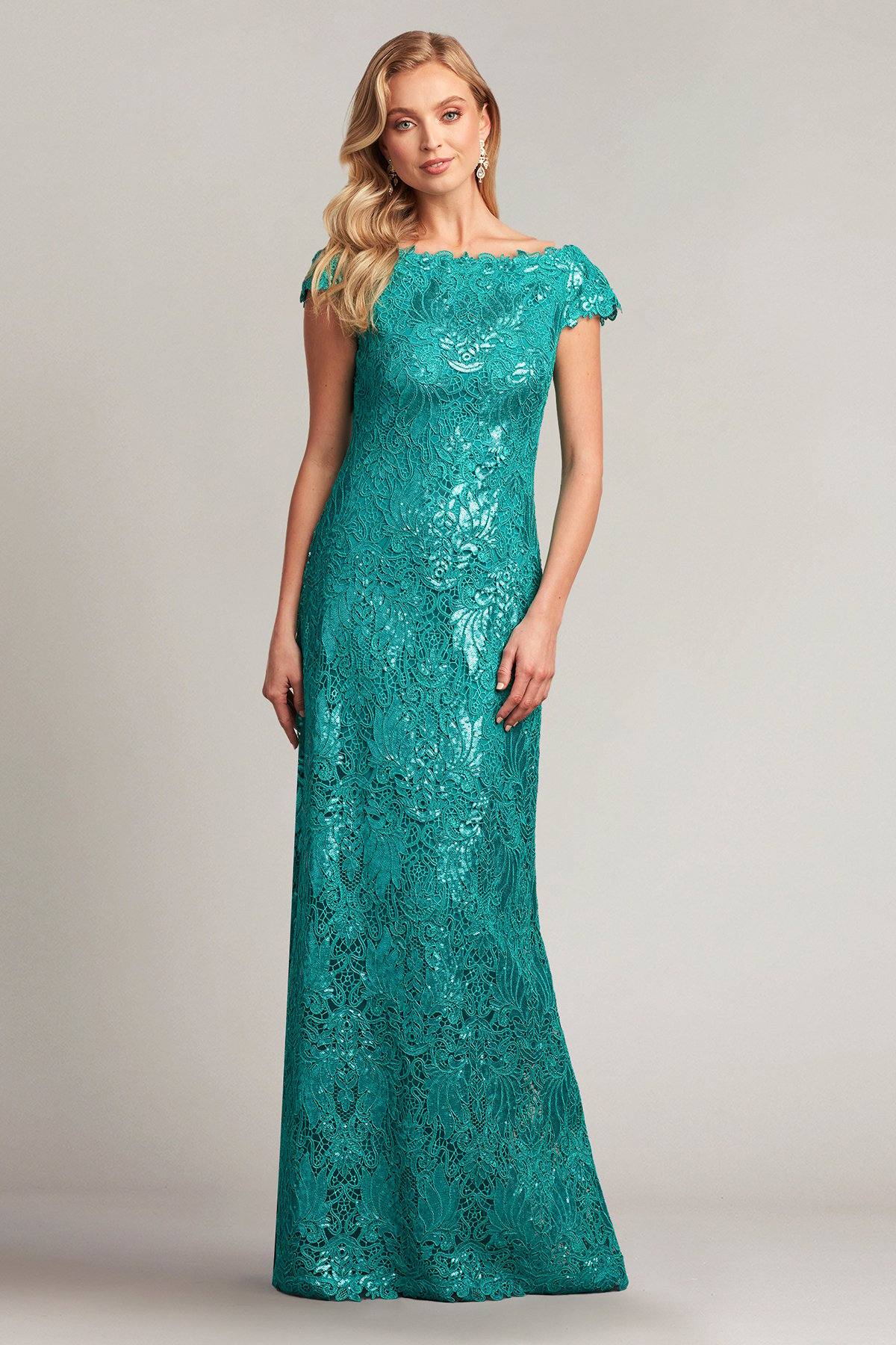 Fisher Sequin Embroidered Gown