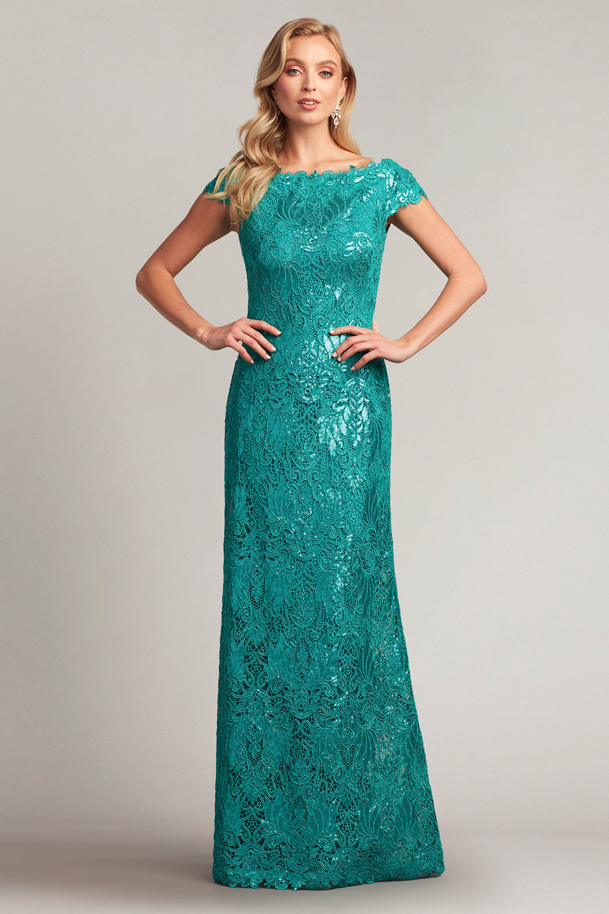 Fisher Sequin Embroidered Gown