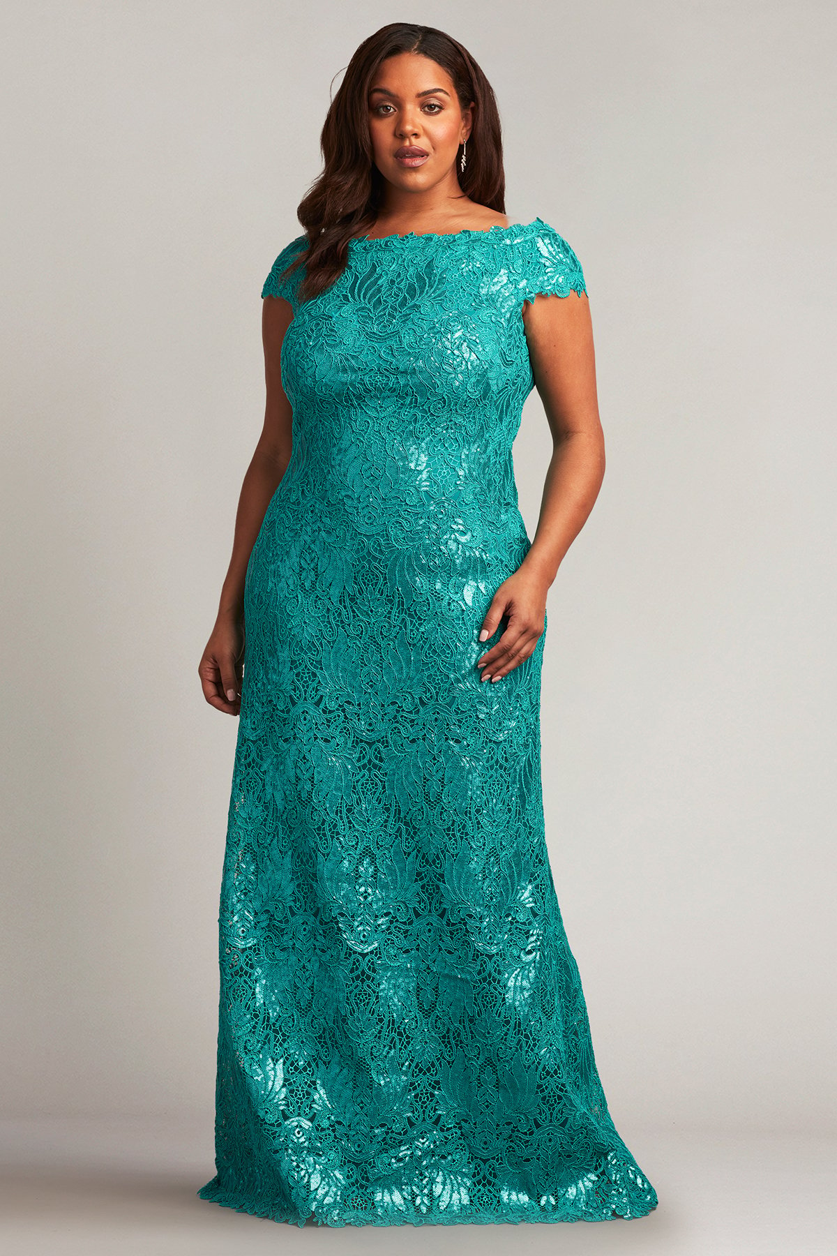 Fisher Sequin Embroidered Gown - PLUS SIZE