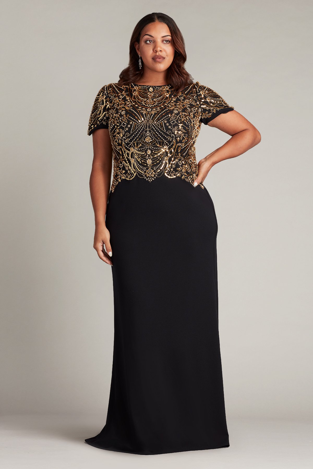 Edry Embellished Crepe Gown - PLUS SIZE