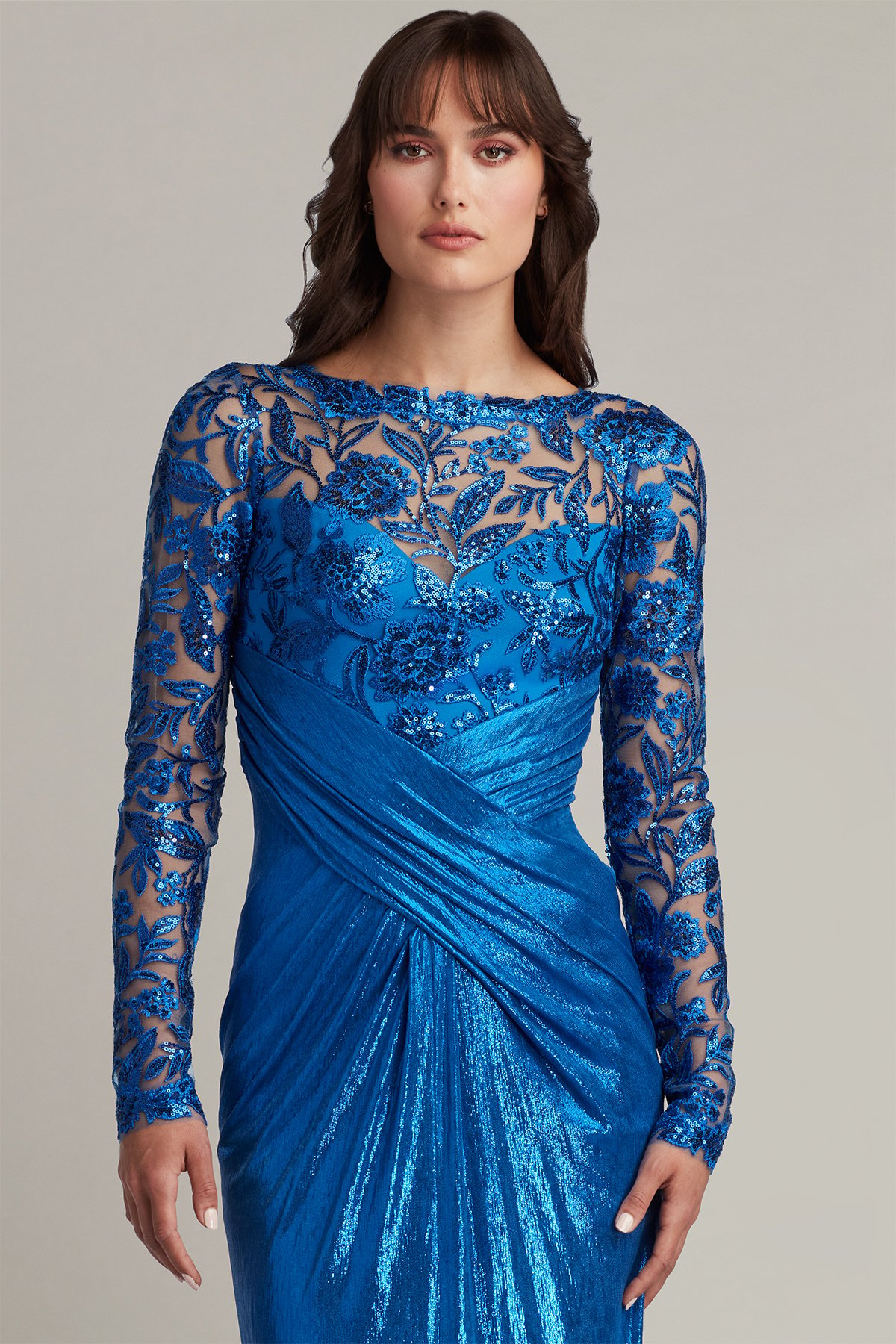 Veder Draped Illusion Gown