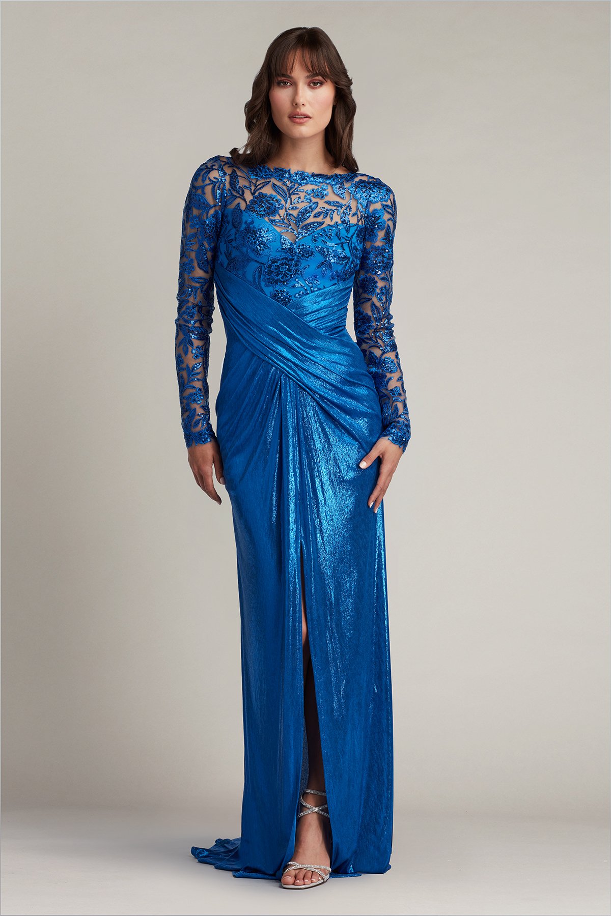Veder Draped Illusion Gown