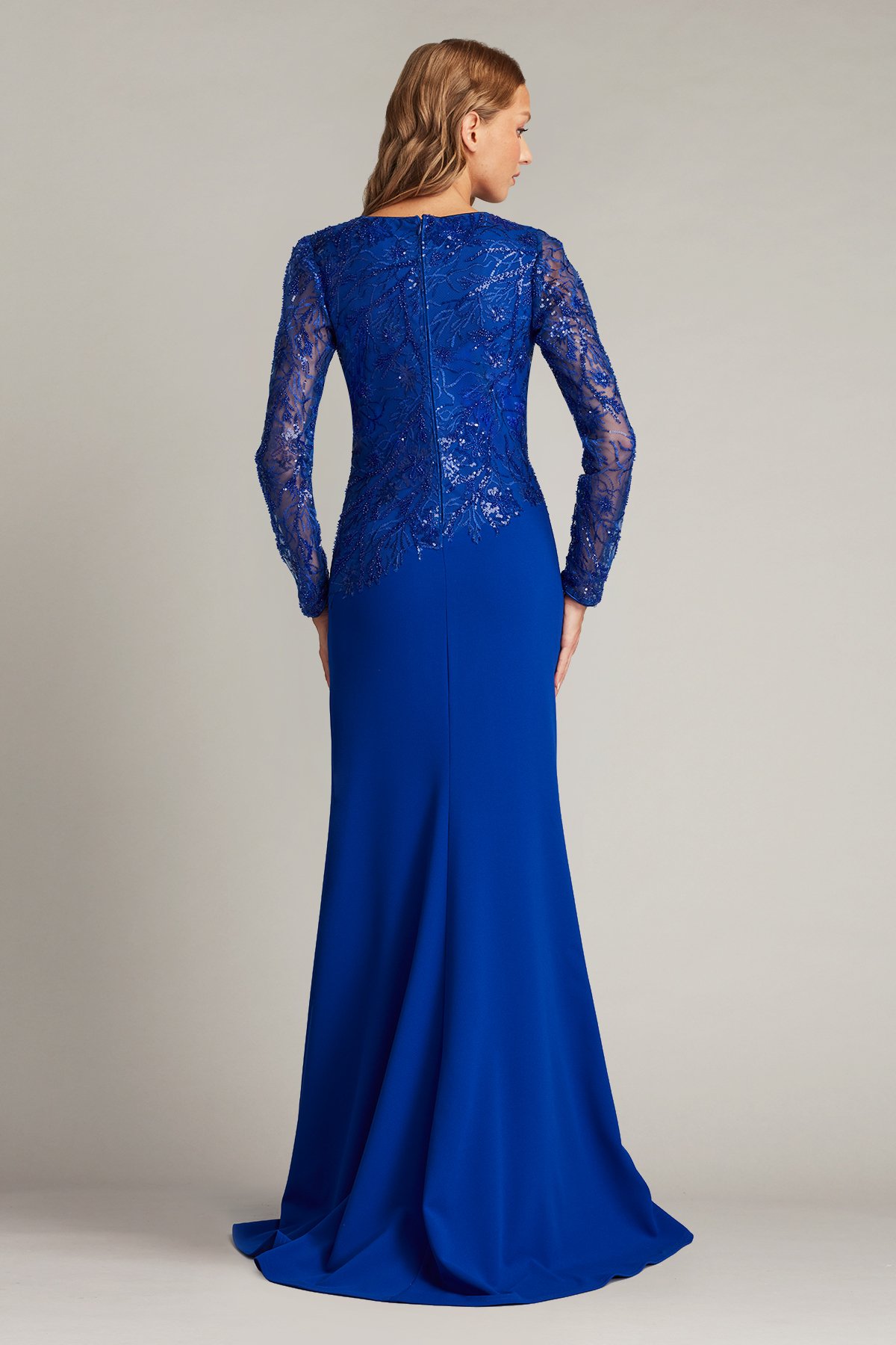 Ren Bead Embroidered Crepe Gown