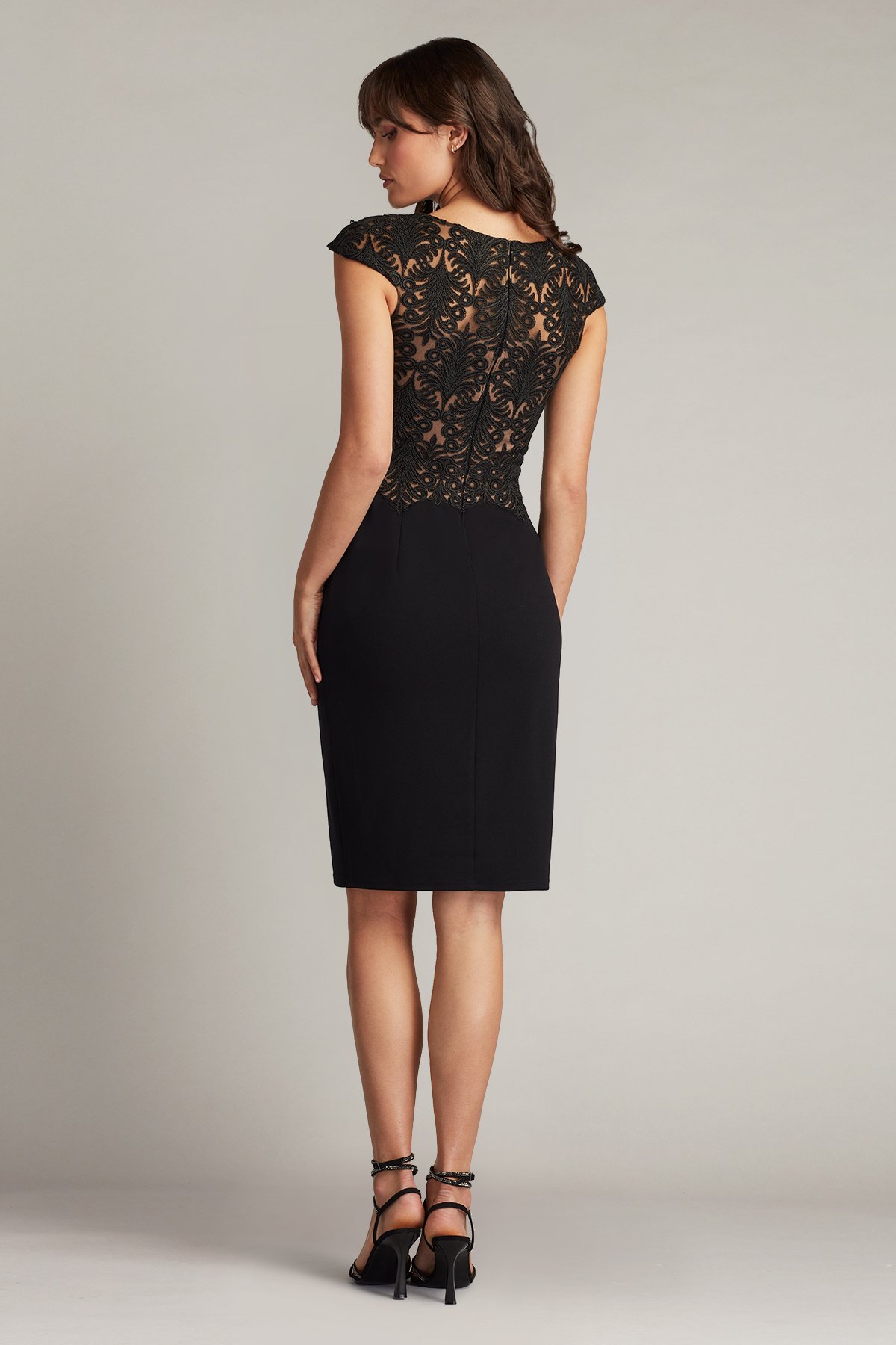 Beal Embroidered Tulle & Crepe Dress
