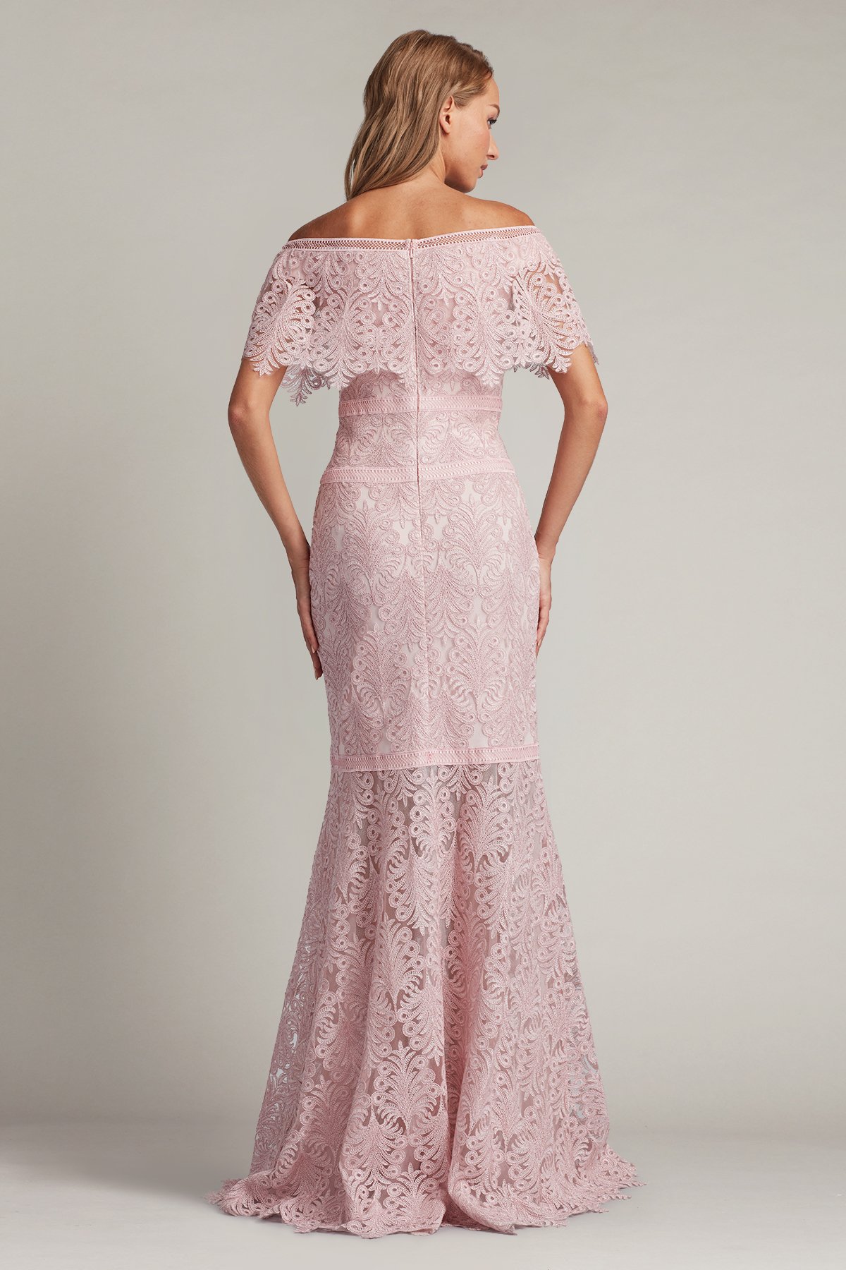 Peni Banded Embroidered Tulle Gown