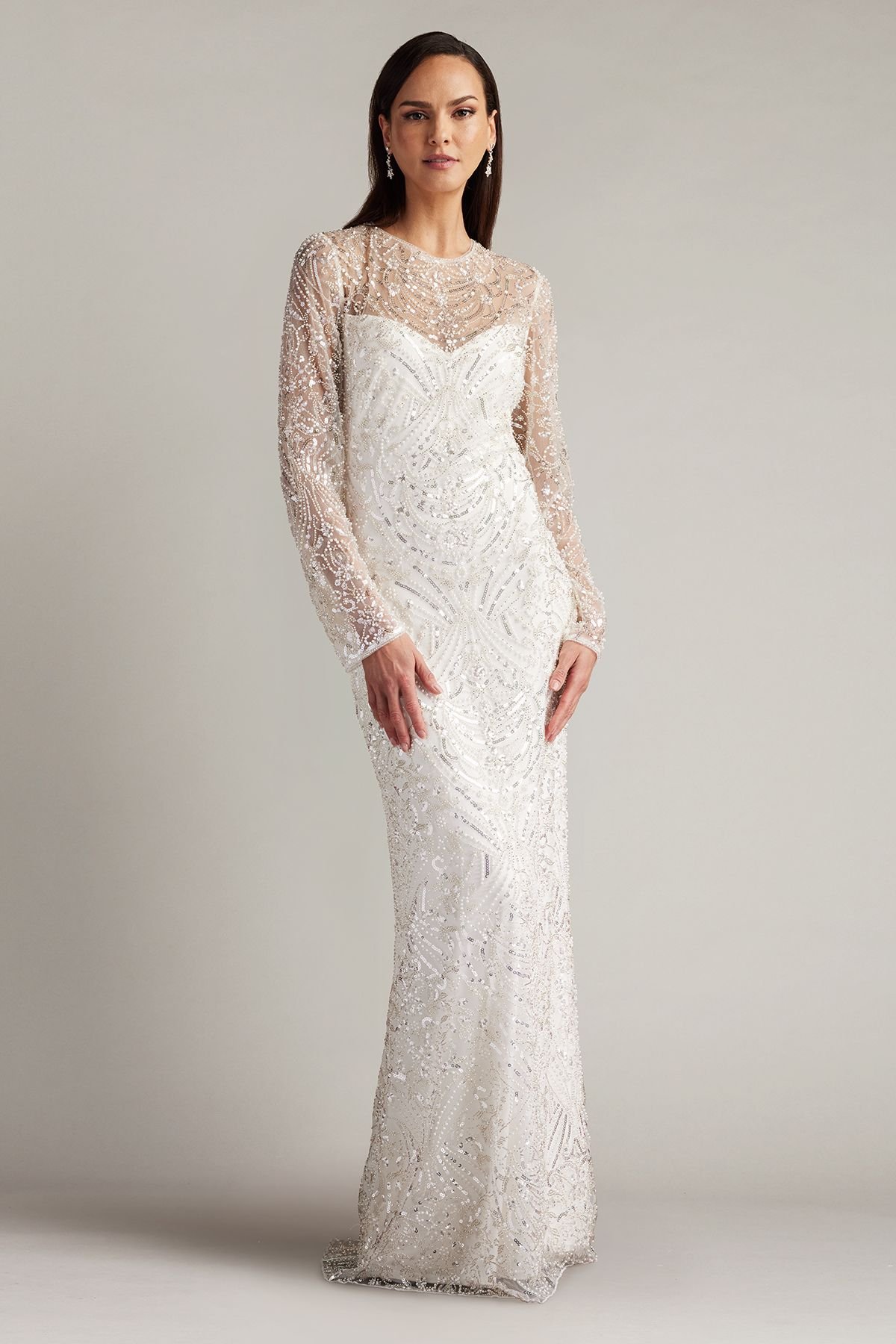 Keziah Embellished Illusion Bridal Gown