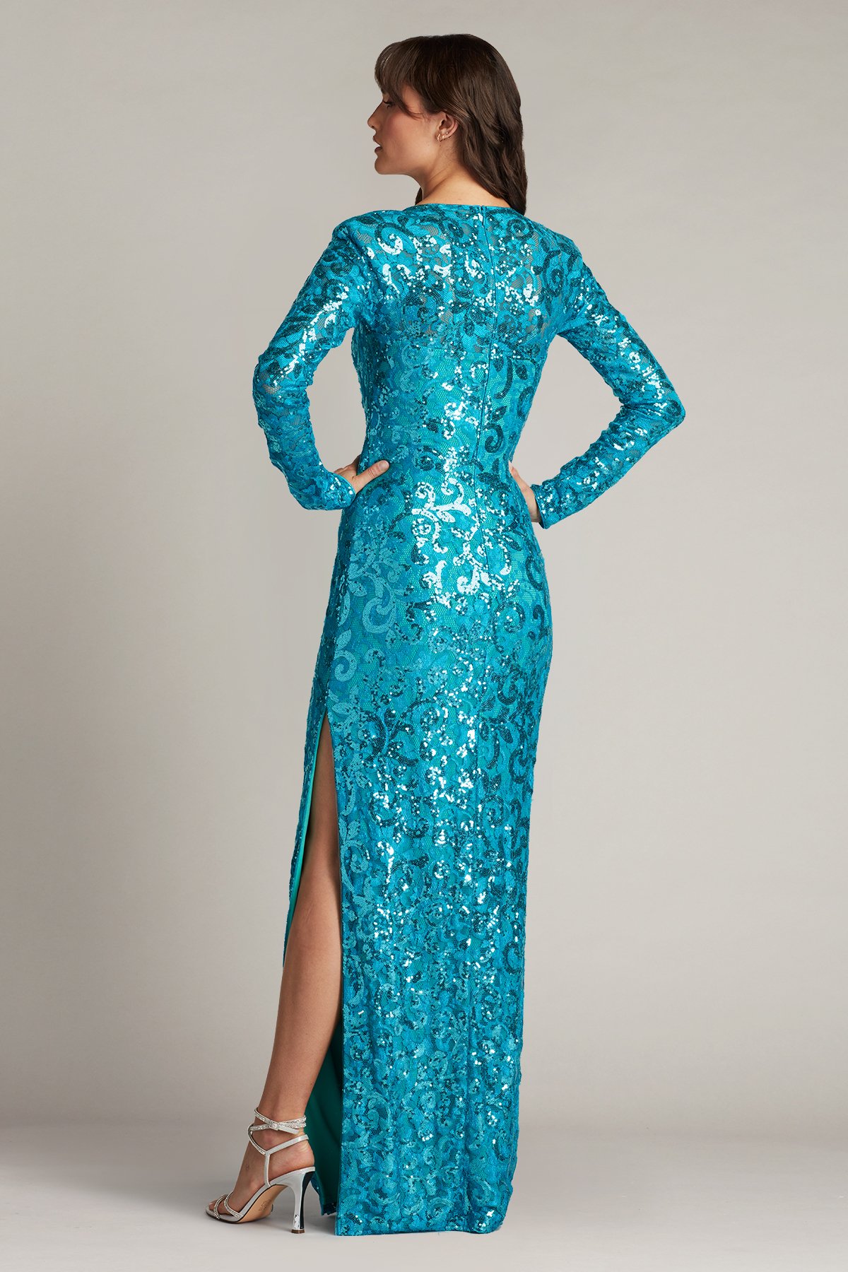 Kya Sequin Embroidered Gown