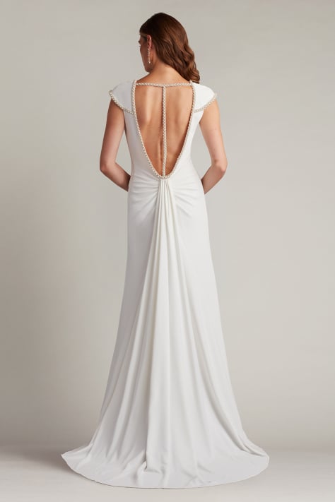 上品白ドレス★TADASHI SHOJI Ambrose チュールロング ロングドレス｜TADASHI SHOJI（タダシ ショージ）公式オンライン