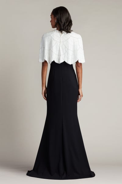 Tadashi shoji pintuck trumpet dress store