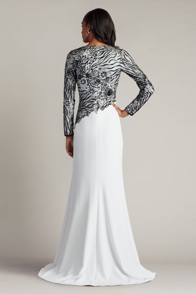 Wade Sea Embroidered Crepe Gown