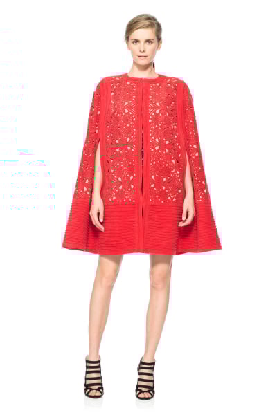 Laser-Cut Micro Suede Cape