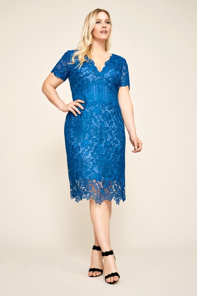 Carter Floral Lace Dress - PLUS SIZE