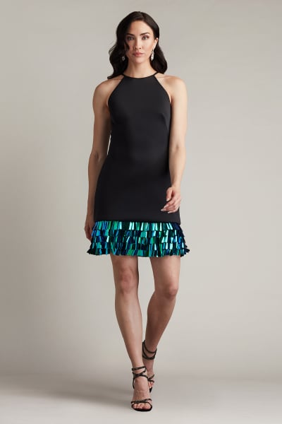 ワンピース   Liquid Shine Collar Short Sleeve Mini Dress 00000000_zi_eaaa73a1-c27f-4bf7