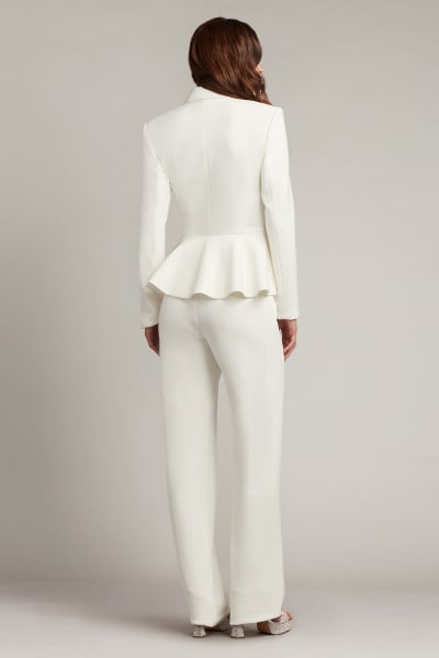 Gilles Peplum Tuxedo Bridal Jumpsuit