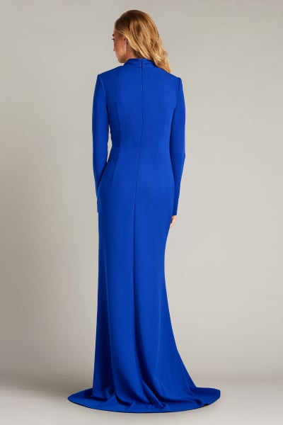 Markum Long-Sleeve Flounce Gown