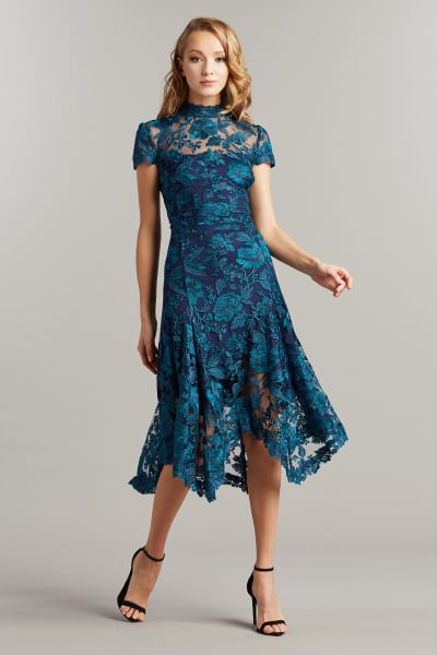 Aydar Handkerchief Hem Embroidered Dress
