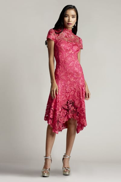 Aydar Handkerchief Hem Embroidered Dress