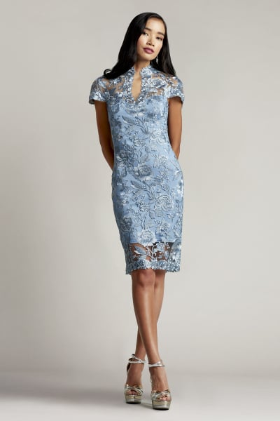1点即発★TADASHI SHOJI★素敵 Ankur Embroideredドレス Ankur Keyhole Embroidered Dress