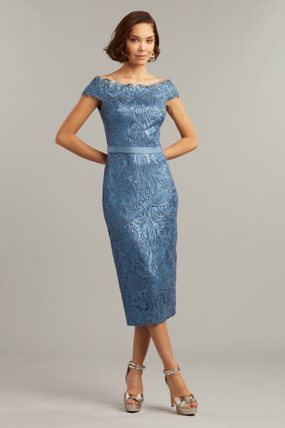 Haya Sequin Embroidered Midi Dress