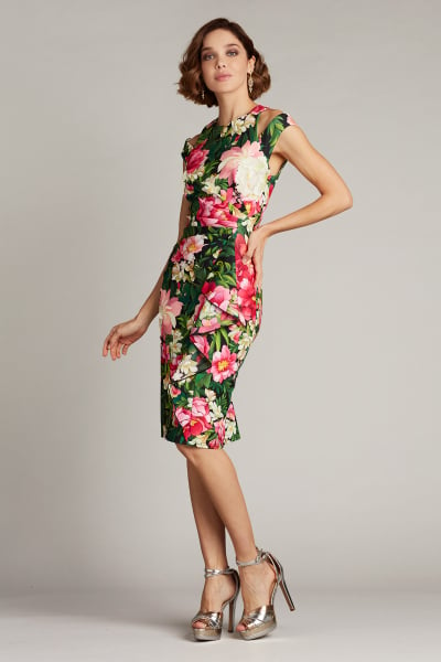 Zora Floral Shoulder Cut-Out Dress