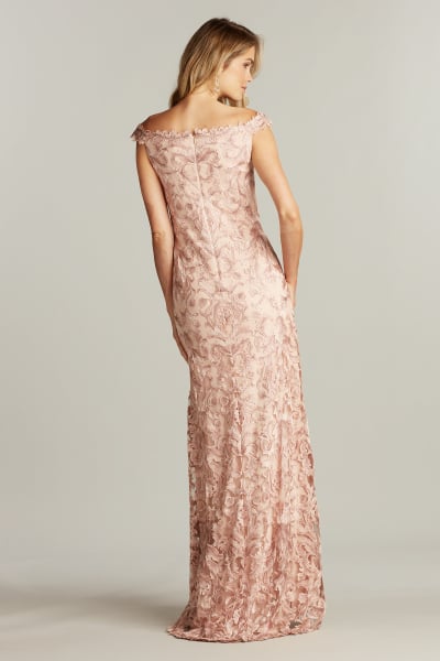 Bellows Embroidered Tulle Gown