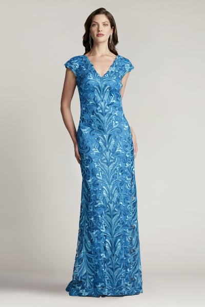 Lonnie Embroidered Tulle Gown