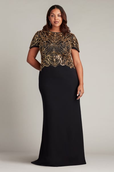 Edry Embellished Crepe Gown - PLUS SIZE