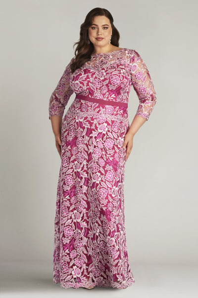 Marcel Embroidered Illusion Gown - PLUS SIZE