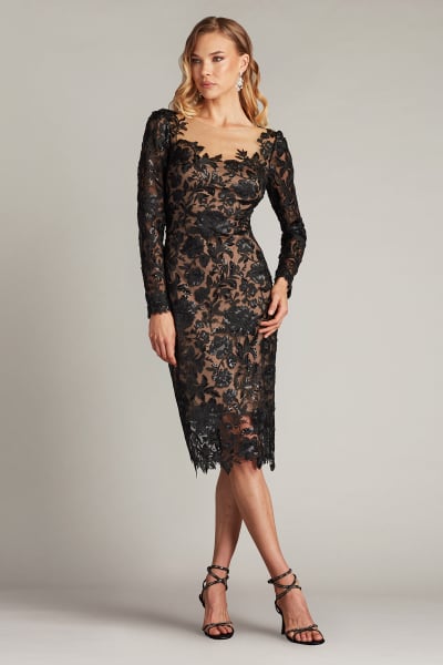 Feray Lace & Fringe Midi Dress-PLUS SIZE