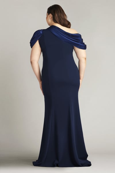 Carlene Shoulder Drape Gown - PLUS SIZE