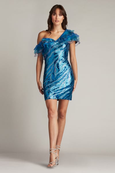 Earwyn Sequin Ruffle Mini Dress