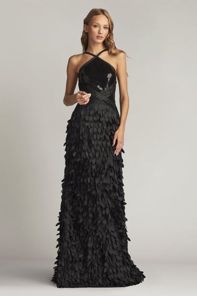 Kinley Textured Sequin Gown