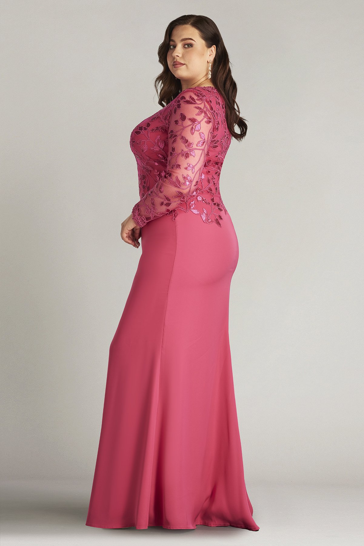 Bradwell Embroidered Crepe Gown - PLUS SIZE