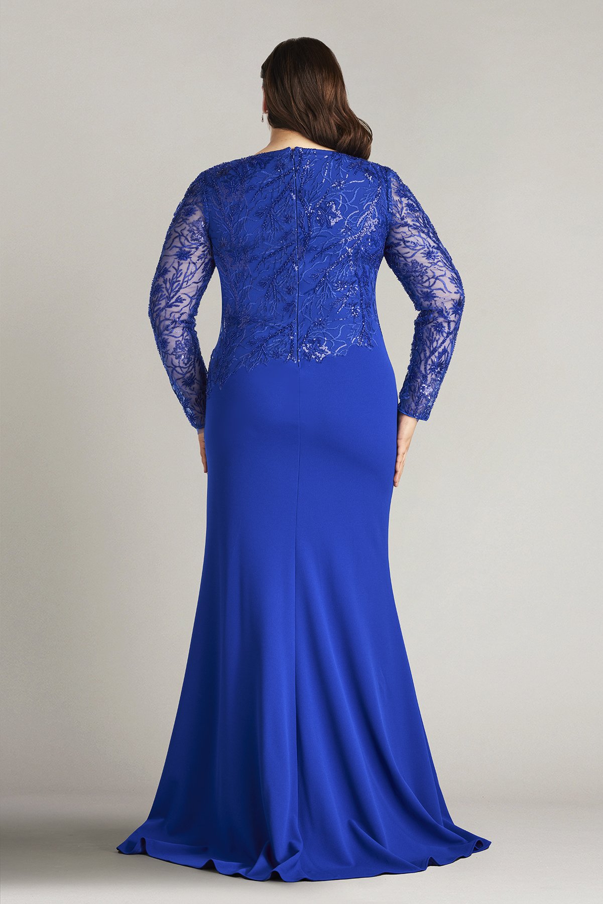 Ren Bead Embroidered Crepe Gown - PLUS SIZE