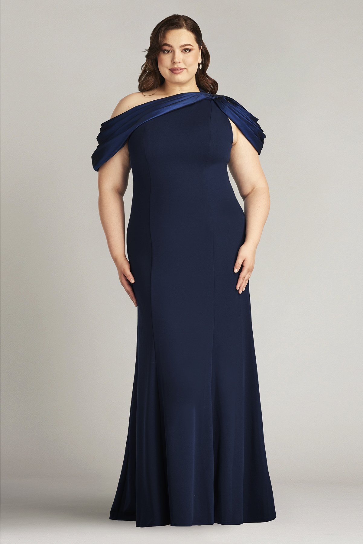 Carlene Shoulder Drape Gown - PLUS SIZE