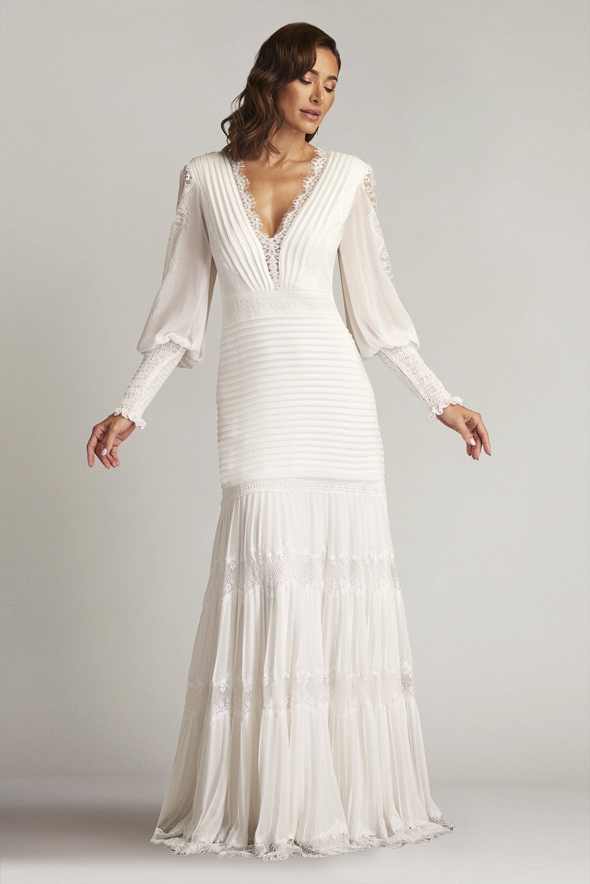 Nyssa Bishop Sleeve Gown IVORY | SHO